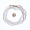 The Bead Chest White 4mm Glass Heishi Beads - 23" Strand of Indonesian Java Spacer Beads for Crafts & Jewelry Making